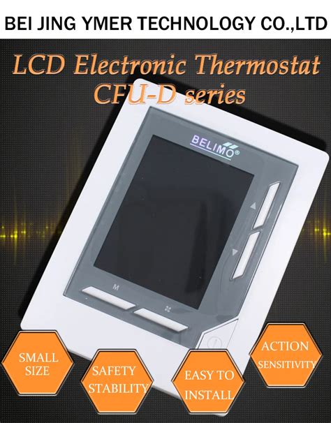 belimo lcd electronic thermostat cfu  series designed  commercial  residential fan coil