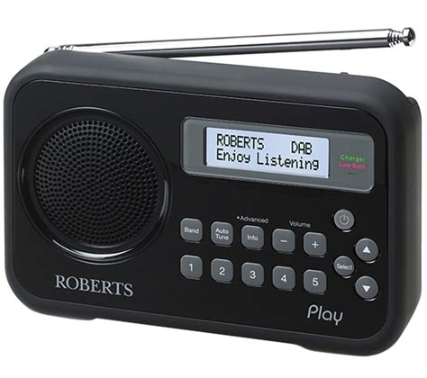 buy roberts play portable dab radio black  delivery currys