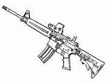 Rifle Vapen Fortnite Paintball Pubg Nerf Assault Rita Páginas Pistola Designlooter sketch template