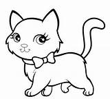 Kucing Mewarnai Lucu Hewan Sketsa sketch template