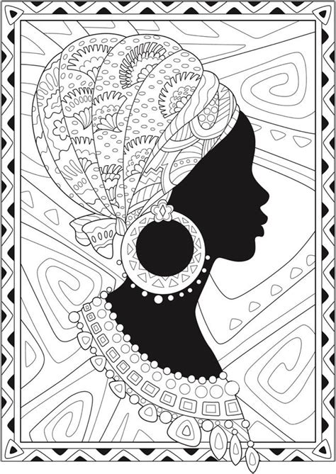 creative haven african glamour coloring book dover publications