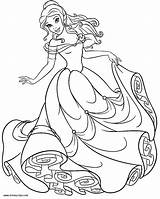 Disney Pages Coloring Clips Getcolorings Belle sketch template