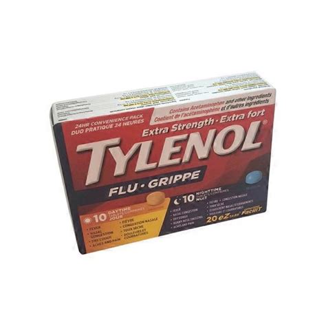 Tylenol Flu Extra Strength Combo Daytime And Nightime 20 Ct From