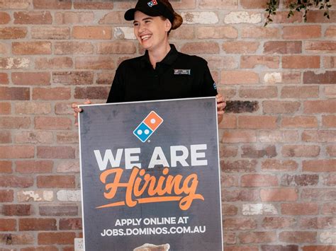 dominos hiring   workers  australia daily telegraph