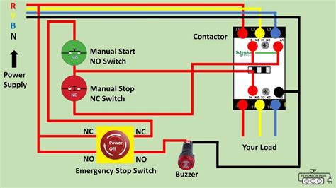 schematic emergency stop push button wiring diagram