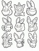 Eeveelutions Eevee Pokemon K5 Azcoloring sketch template
