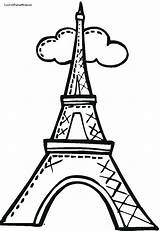Tower Eiffel Pages Coloring Paris Getcolorings sketch template