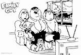 Tv Coloring Pages Family Watching Guy Printable Drawing Kids Contour Worksheet Color Lines Getdrawings Getcolorings Print Ivy Poison Bettercoloring sketch template