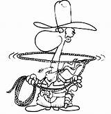 Lasso Coloring Drawing Cowboy Getdrawings Play sketch template