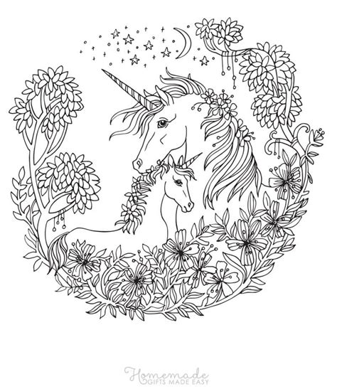 unicorn coloring pages  adults printable coloring pages instant