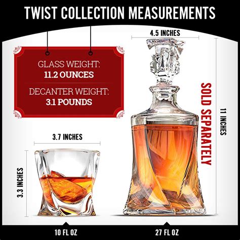 Twist Whiskey Glasses Scotch Glasses By Ashcroft Set Of 2 Unique
