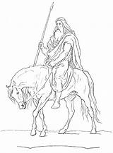 Coloring Pages Odin Norse Mythology Sleipnir Gungnir Atop Holding Printable Color Print Drawing Drawings 29kb Getcolorings Getdrawings Colorings Designlooter 24kb sketch template
