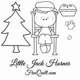 Horner Jack Little Rhyme Nursery Line Applique Below Click Series sketch template