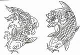 Koi Fish Coloring Outline Pages Tattoo Drawing Japanese Coy Mandala Realistic Printable Designs Paintingvalley Collection Flickr Enjoy Drawings Visit Bestappsforkids sketch template