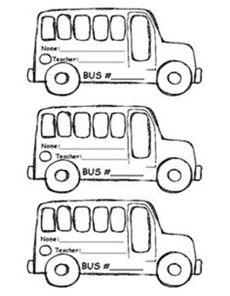 kindergarten bus tags ideas bus tags beginning  school bus