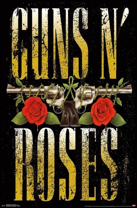 guns n roses stacked logo rock poster papeis de