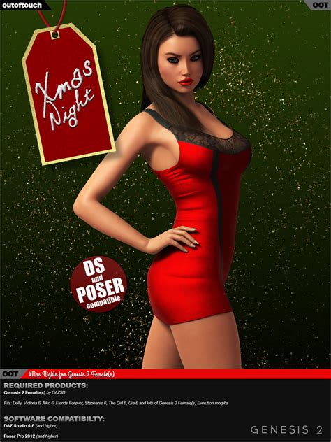 Xmas Night For Genesis 2 Female S 3d Figure Assets Outoftouch