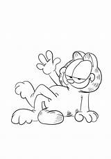 Garfield Coloring Kolorowanka Dibujos Druku Pumpkin Garfiel Dibujosonline Bear Odie Colorironline Malowankę Wydrukuj Drukowanka sketch template