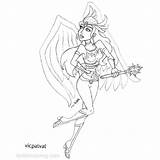 Hawkgirl Characters sketch template