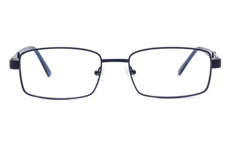 Rectangle Men Prescription Glasses Online Navy Blue