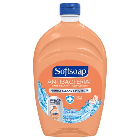 softsoap antibacterial liquid hand soap refill crisp clean oz