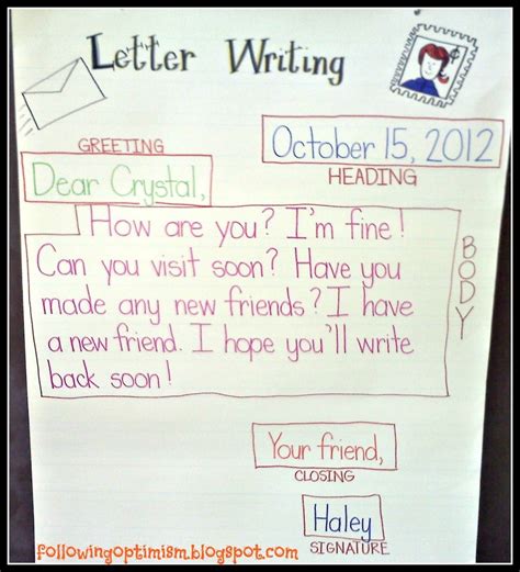 friendly letter   kids  letter templates