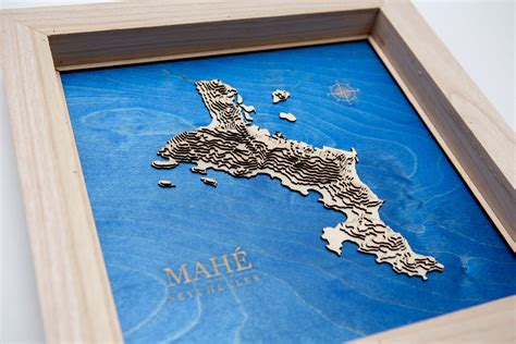 topographical contour island map etsy
