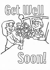 Coloring Well Soon Pages Better Feel Hope Printable Print Flowers Color Kids Template Card Getdrawings Boy Getcolorings Adult Violence Domestic sketch template