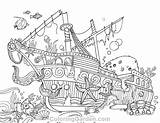 Coloring Ship Pages Sunken Adult Shipwreck Printable Coloringgarden Colouring Sheets Pirate Ships Sea Tattoo Mandala Print Pdf Template Life Pirates sketch template