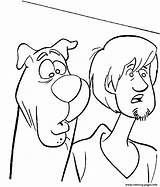 Scooby Coloring Doo Shaggy 47ab Shocked Pages Printable sketch template