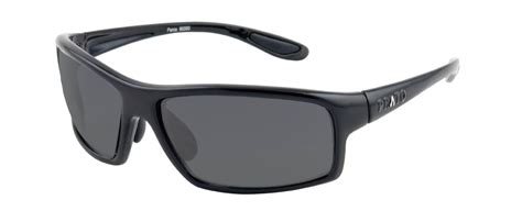 black gloss frame with a polarized gray lens prato eyewear