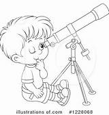 Telescope Clipart Coloring Rf Illustration Royalty Bannykh Alex Getdrawings Pages sketch template