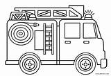 Feuerwehrauto Kostenlos Ausmalbild Ausdrucken Malvorlagen sketch template