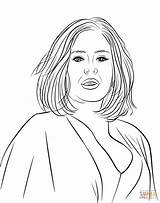 Adele Coloring Pages Pop Stars Celebreties Drawing People Supercoloring Categories sketch template