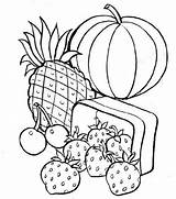 Coloring Food Pages Healthy Kids Printable sketch template