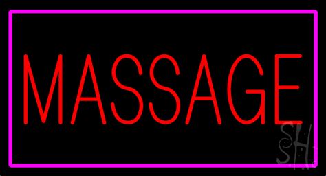 Red Massage Pink Border Animated Led Neon Sign Massage Neon Signs