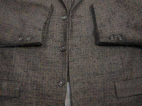 vintage 50s nubby fleck jacket textured loops brown fleck sport coat 44 short the clothing vault