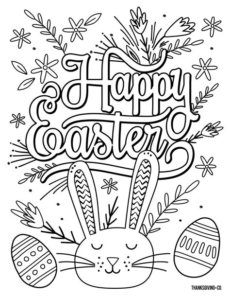 coloring pages easter bunny  svg file  silhouette