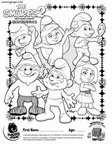 Smurfs Coloring Pages Smurf Mcdonalds Happy Meal Sheet Sheets Bluebuddies Christmas Activities Toys Printable Colouring Movie Activity Papa Mcdonald Color sketch template