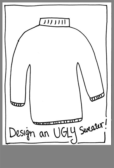 printable ugly sweater template