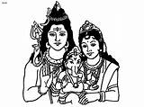 Shiva Parvati Shiv Parvathi Gods Ganesh Ganesha Shivaratri Goddesses Mythology Maha Siva Clipground Iweky sketch template