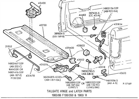 ford tailgate parts diagram