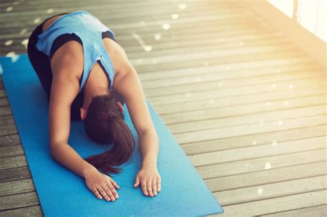 calming yoga poses  add   practice popsugar fitness uk