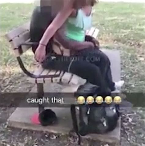 shameless couple caught having sex on park bench in shocking snapchat footage mirror online