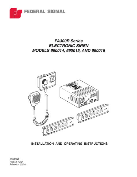 federal signal pa siren wiring diagram wiring diagrams manual