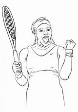 Printable Coloring Serena Williams Supercoloring Pages sketch template