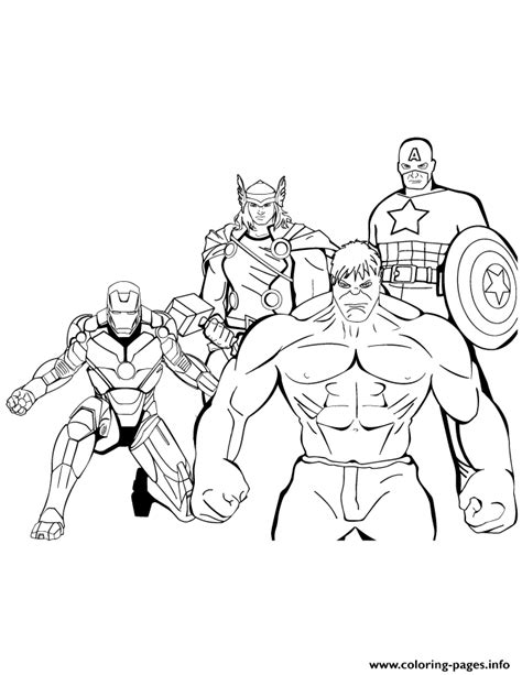 iron man thor hulk captain america coloring pages printable