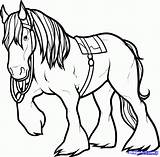 Horse Coloring Pages Clydesdale Color Drawing Draw Horses Draft Colouring Step Angus Print Kids Printable Cheval Coloriage Imprimer Drawings Brave sketch template
