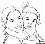 Maman Coloriage Colorat Hija Mamei Mamá Madres Desene Chipul Planse Ziua Anniversaire sketch template