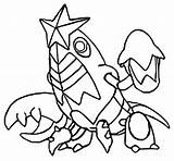 Crawdaunt Colorare Disegni Coloriages Pokémon Malvorlagen Pikachu Morningkids Torna sketch template